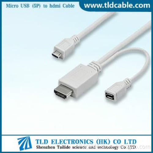 MHL Adapter Micro USB 5Pin to HDMI Cable For HDTV